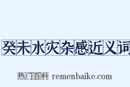 癸未水灾杂感近义词是什么意思的图片